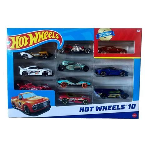 JUGUETE AUTOS PACK 10 COLECCIÓN ESCALA 1 64 HOT WHEELS
