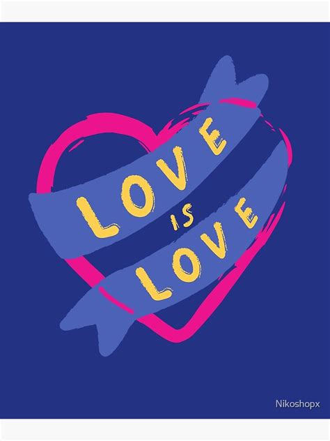 Love Is Love Gay Pride Month Lgbt Pansexual Rainbow Flag Poster For Sale By Nikoshopx Redbubble
