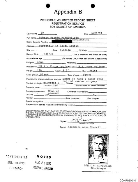 Inside The Perversion Files Robert Harold Winklepleck Documents