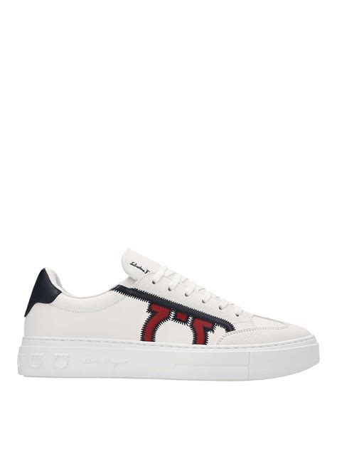 Trainers Salvatore Ferragamo Borg 5 Sneakers 753142biancorougeblue