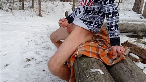 The Guy Jerked Off And Finished In The Snowy Forest Free Sex Video RedTube