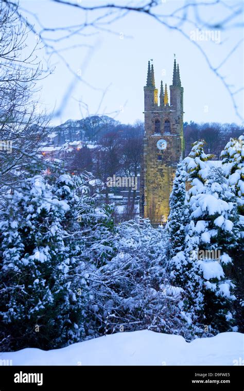Cathedral Of The Peak In Snow Tideswell Peak District National Park