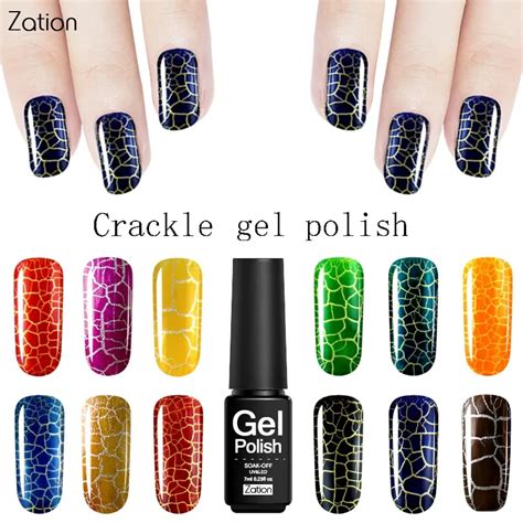 Zation Crack Nail Polish Lacquer Cracking Gel Varnish Crackel Nail Art