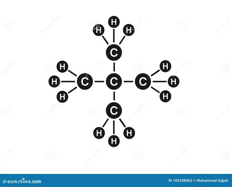 Vector Illustration of Pentane - Molecular Formulaâ€Ž â€ŽC5H12 Stock ...