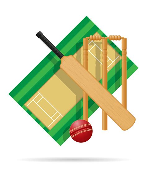 Playground For Cricket Vector Illustration 493250 Vector Art At Vecteezy