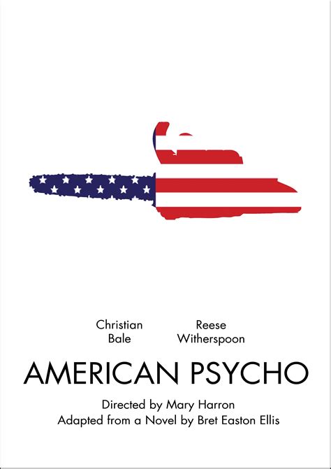 American Psycho Movie Minimal Cover Poster American Psycho Movie