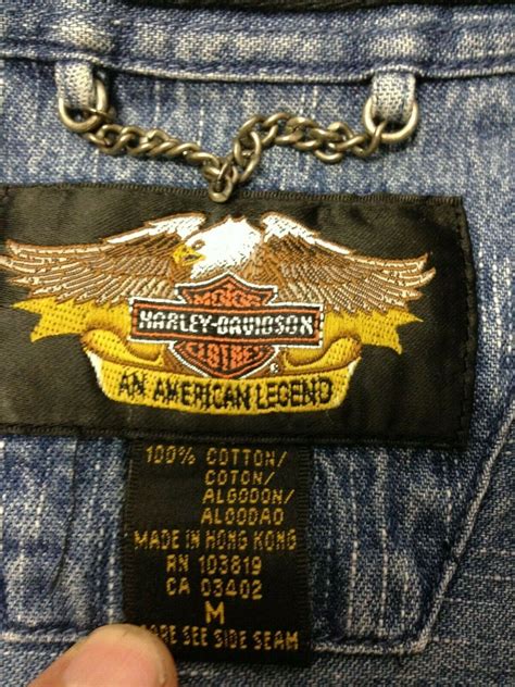 Womens Vintage Harley Davidson Denim Vest Medium Sho Gem