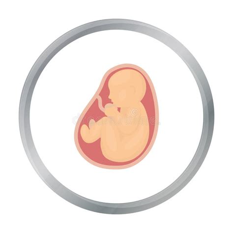 Fetus Icon In Cartoon Style Isolated On White Background Pregnancy