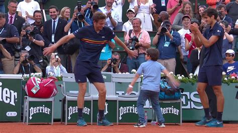 VIDEO Nicolas Mahut Celebrates By Dancing With His Son French Open