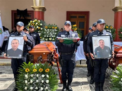 Despiden con honores a policías de Tepetlán que fallecieron