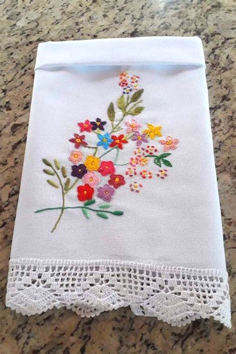 Pano De Prato Bordados A Mão - Pano de Prato Bordado – DO SIMPLES AO ELABORADO! - Artesã de Mão Cheia