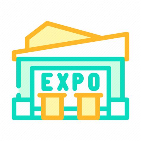 Expo Center Building Construction Exterior Shopping Icon