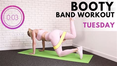 Resistance Band Booty At Home Workout Glute Activation 4 Weeks Bubble