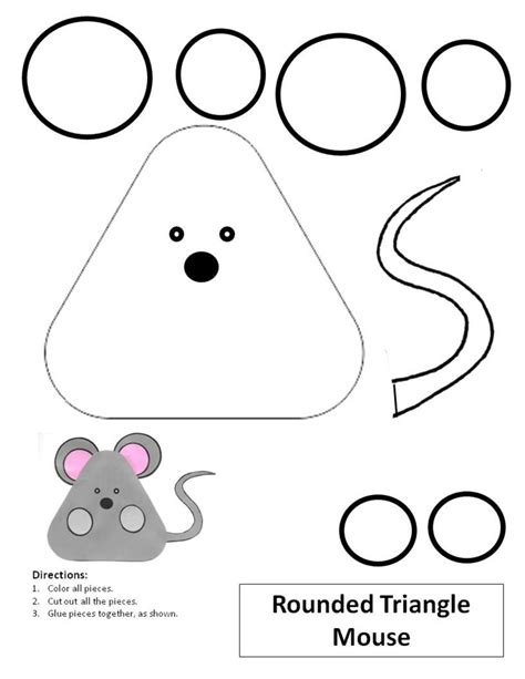 Printable Mouse Patterns With Simple Shapes For Kids Crafts Feltmagnet