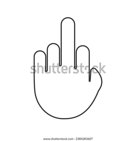 Fuck You Hand Gesture Flat Vector Stock Vector Royalty Free 2384283607 Shutterstock
