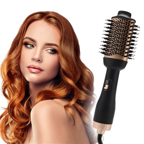 Pritech Professional One Step Ionic Hair Dryer Brush Volumizer With Enhanced Titanium Barrel Hot