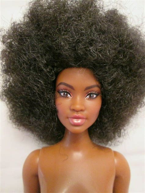 Nude Hybrid Barbie Looks Doll Fashionistas Curvy Body Natural Hair Afro Aa