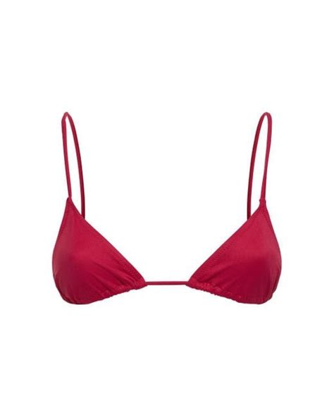 Tropic Of C Equator Triangle Bikini Top In Red Lyst