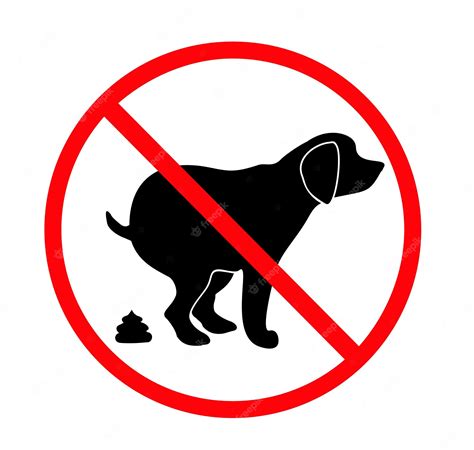Premium Vector | No dog poop sign Shitting is not allowed Information