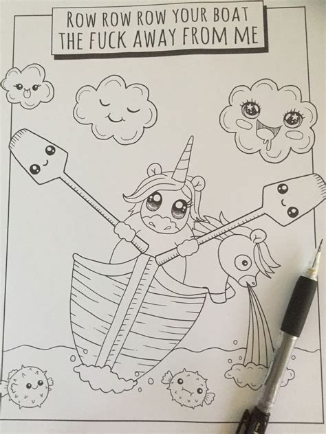 Sweary Coloring Book Calm The Fuck Down Sweary Coloring Book Etsy Australia