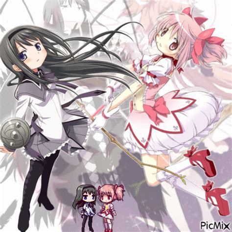 Madoka And Homura Free Animated  Picmix