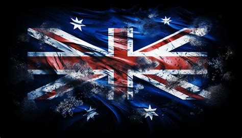 Premium Photo | Picture of the australian flag done by spray paint ...