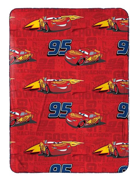 Disneypixar Cars 3 Kachow Red Plush 40 X 50 Travel Blanket With