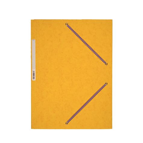 Chemise Cartonnée 3 Rabats Avec élastiques 24×32 Jaune