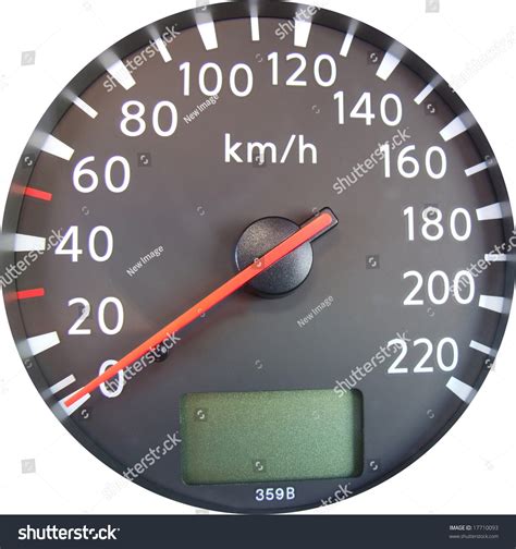 A Closeup Of A Modern Car Speedometer Isolated Stock Photo 17710093