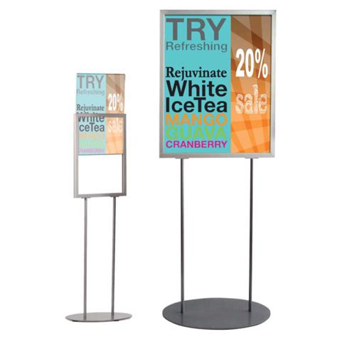 A2 Double Sided Poster Display Stand Which Loads At The Top Slot