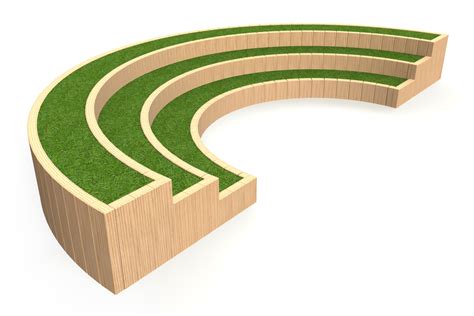 3 Tier Curved Amphitheatre IA PLAY