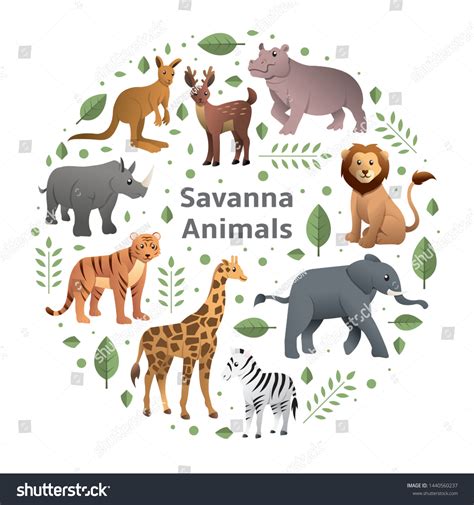 Savanna Animals Clipart Cartoon