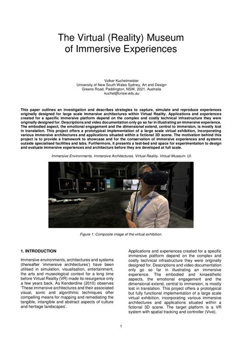 (PDF) Virtual Immersion: Simulating Immersive Experiences in VR 