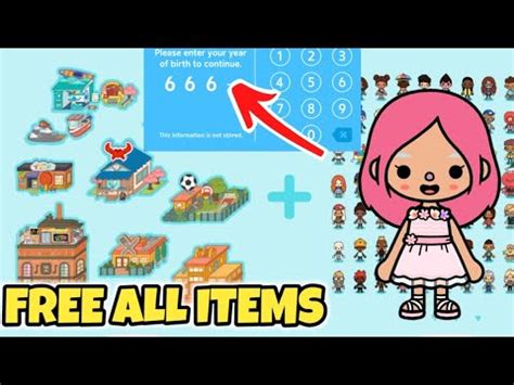 Use This Code To Unlock All Items Toca Boca Free Code Youtube