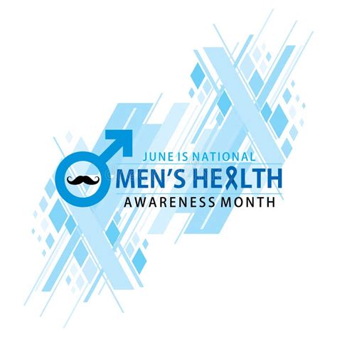 National Men`s Health Awareness Month Celebrate In June Stock Vector