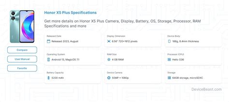 Honor X5 Plus Specifications DeviceBeast