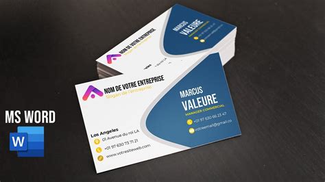 carte de visite modeles word poweredtemplate creez des cartes pro