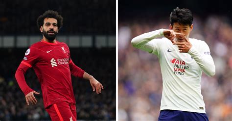 Liverpool forward Mohamed Salah (left) and Tottenham forward Son Heung ...