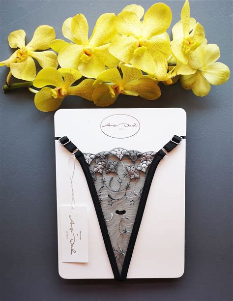 Sheer Lingerie G String Black Erotic See Through Boudoir Lingerie Adjustable Strappy Lace Etsy