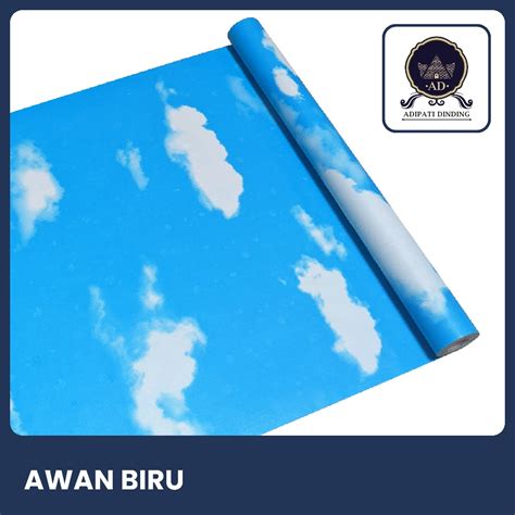 Jual Adipati Home Decoration Wallpaper Dinding Motif Awan Biru Ukuran