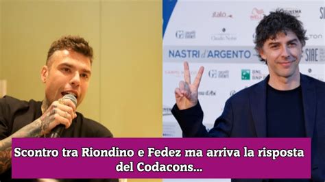 Scontro Tra Riondino E Fedez Ma Arriva La Risposta Del Codacons