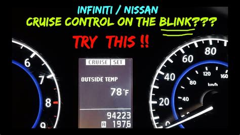 Infiniti Blinking Cruise Control Fix Youtube