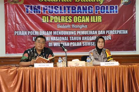 Polres Ogan Ilir Salah Satu Sampel Penelitian Puslitbang Polri