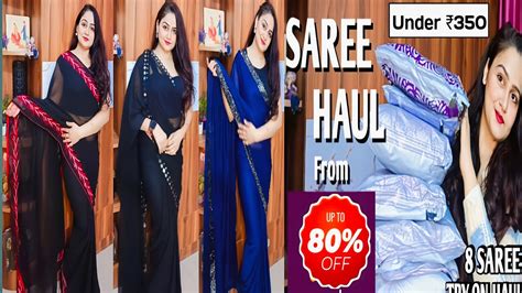 Huge Meesho Saree Haul Sarees Collection From Meesho