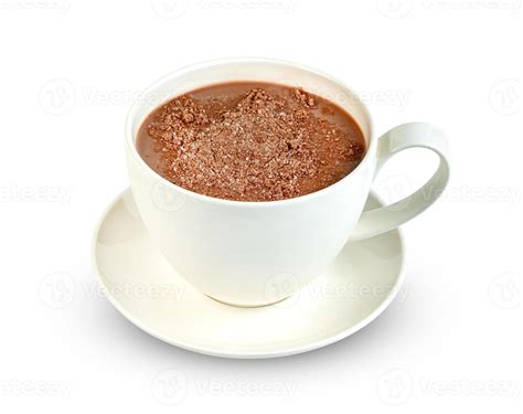 Hot Chocolate With Coffee Cup Isolated On White Background Include Clipping Path 10283907 Stock