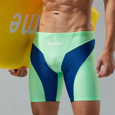 Gay Swim Jammers Seobean Color Block Swim Jammers