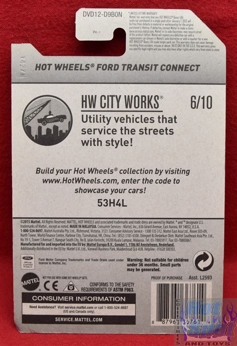 Hot Spot Collectibles And Toys Hot Wheels Ford Transit Connect Pizza