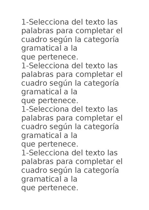 Indicación y espacio para enviar la tarea VI 1 Selecciona del texto