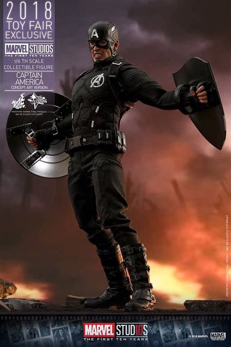Captain America MCU Th Anniversary Concept Art Figure From Hot Toys