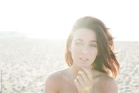 Sensual Brunette In Bright Sunlight By Stocksy Contributor Guille Faingold Stocksy